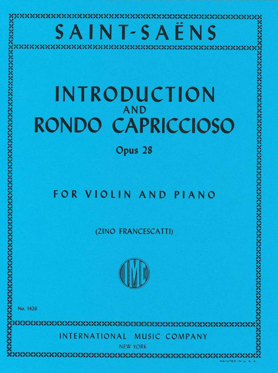 Saint-Saens, Introduction & Rondo capric (IMC)