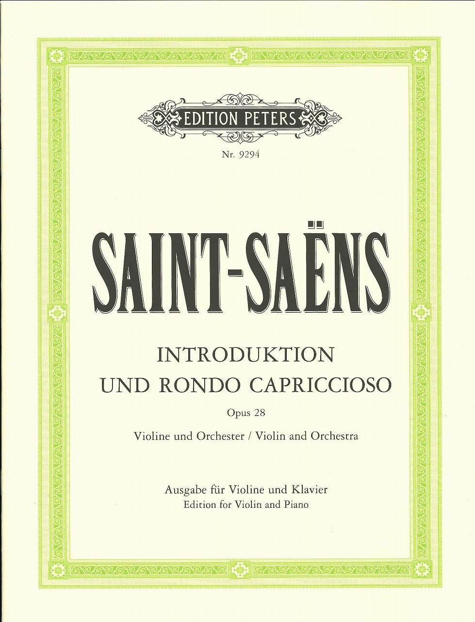 Saint-Saens, Introduction & Rondo op. 28 (Peters)