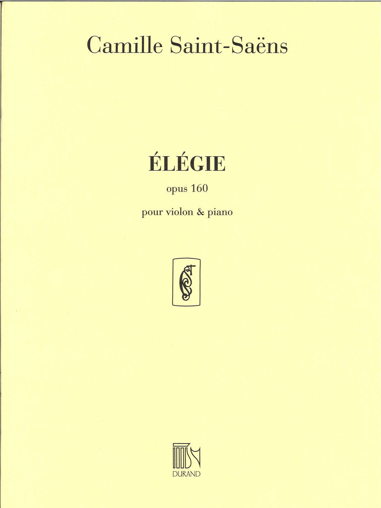 Saint-Saens, Elegie No. 2, op. 160 (Durand)