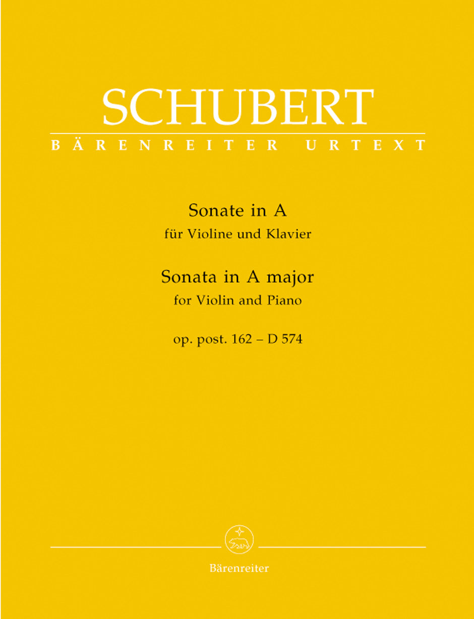 Schubert, Sonata (Duo) D 574 in A (Barenreiter)