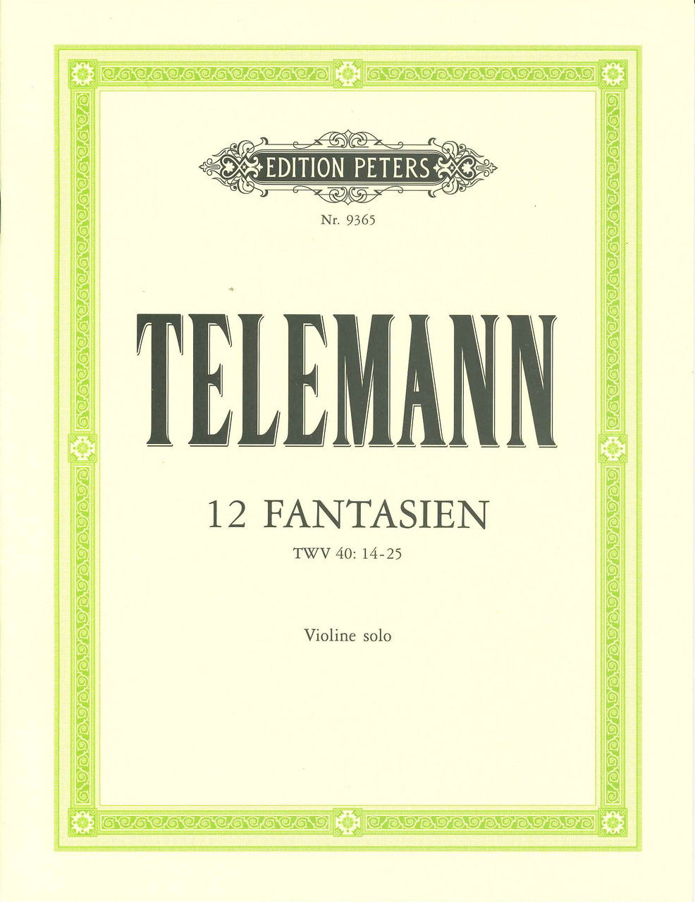 Telemann, 12 Fantasien (Fechner) (Peters)