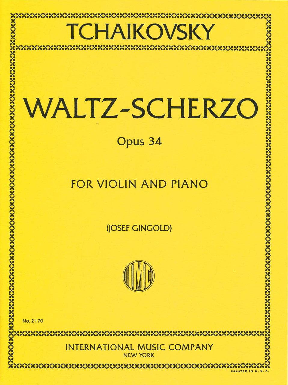 Tchaikovsky, Valse-scherzo op. 34(Gingol (IMC)