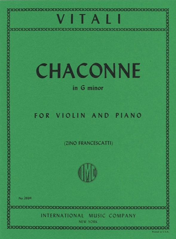 Vitali, Chaconne (Charlier/Francescatti) (IMC)