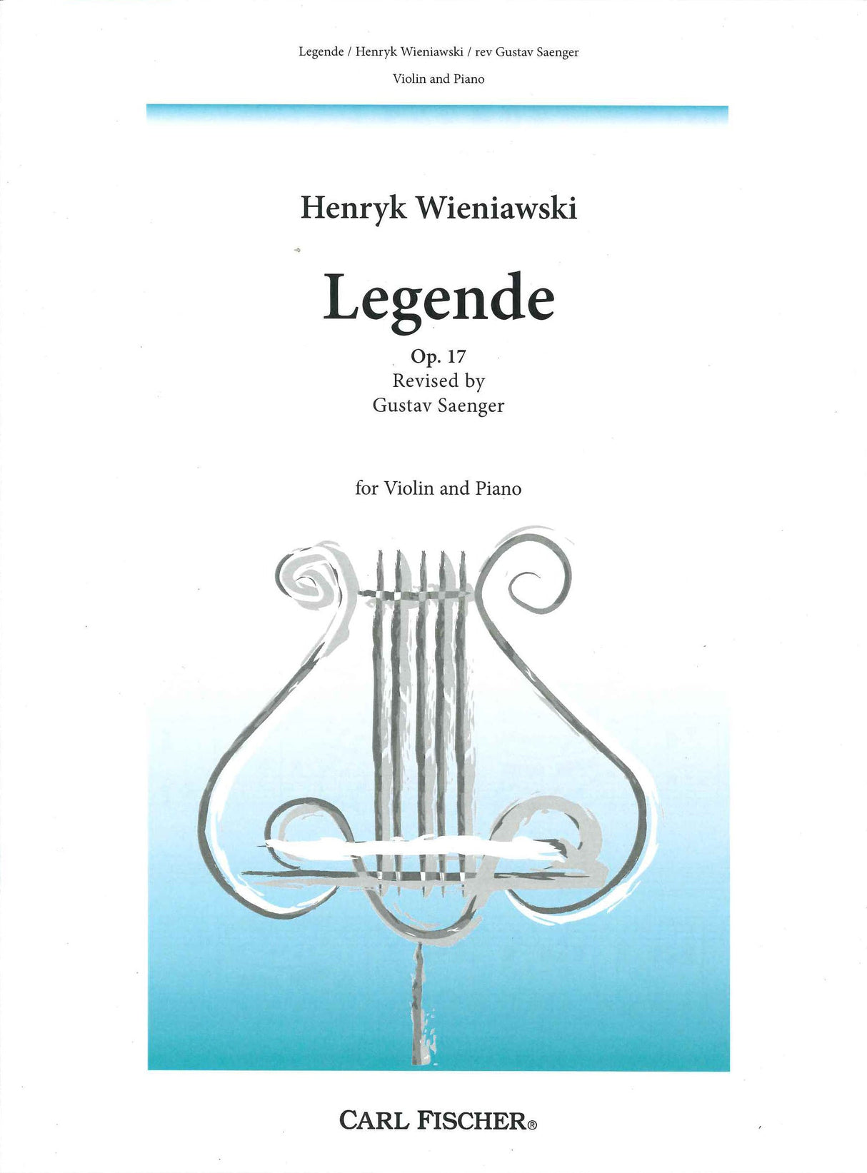Wieniawski, Legende op. 17 (Saenger) (Carl Fischer)