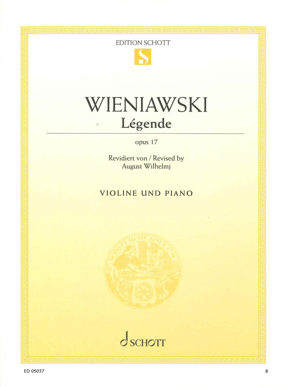 Wieniawski, Legende op. 17 (Wilhelmj) (Schott)