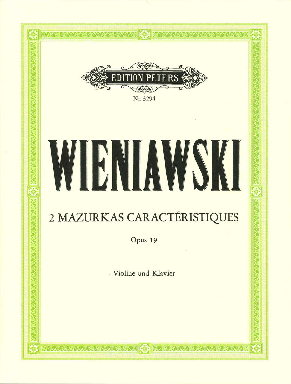 Wieniawski, Mazurkas op. 19 (Peters)