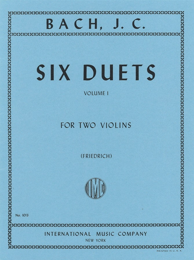 Bach,J.C., 6 Duets, 1 (IMC)