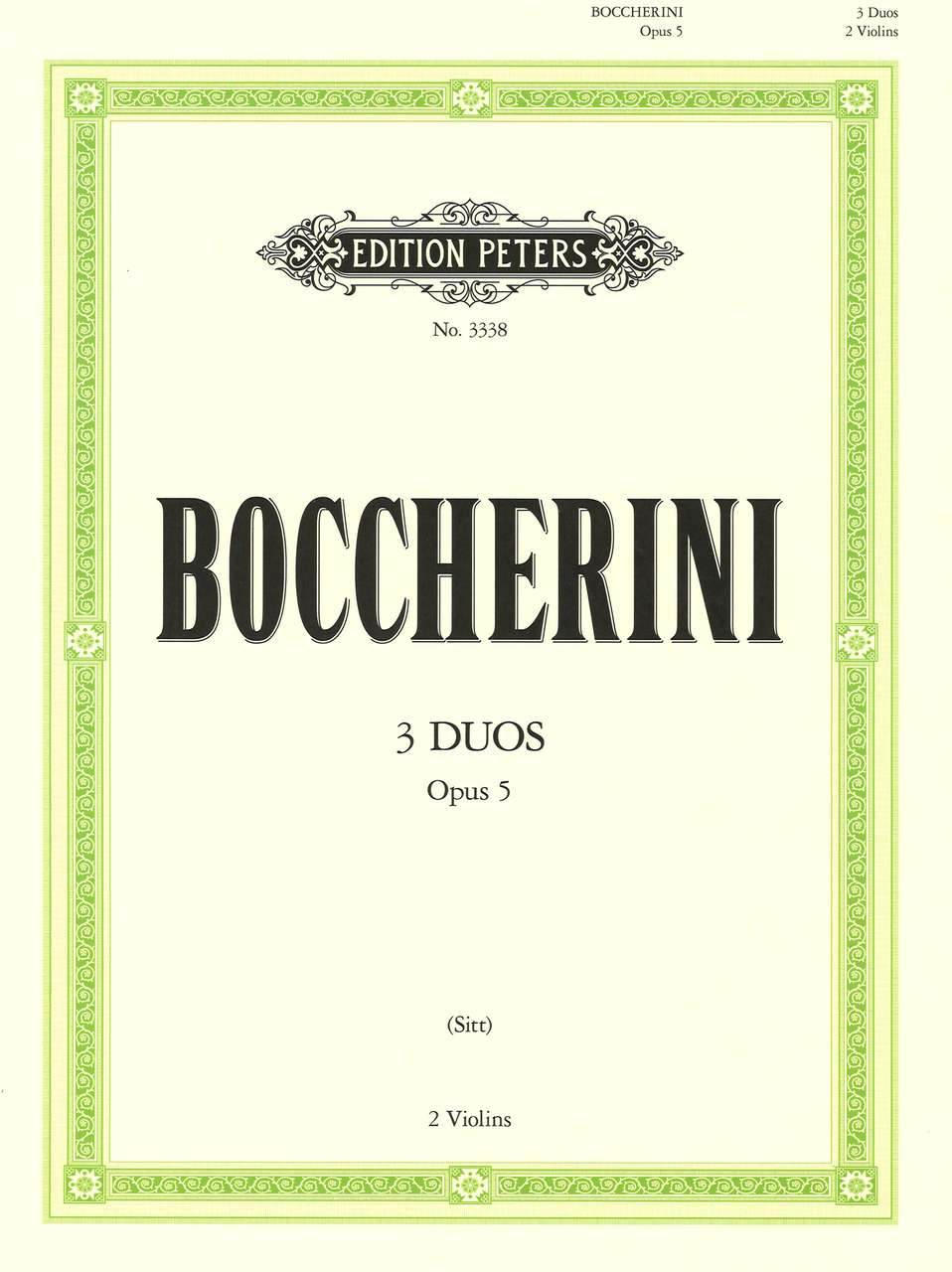 Boccherini, 3 Duos (op. 5) (2Vn) (Peters)