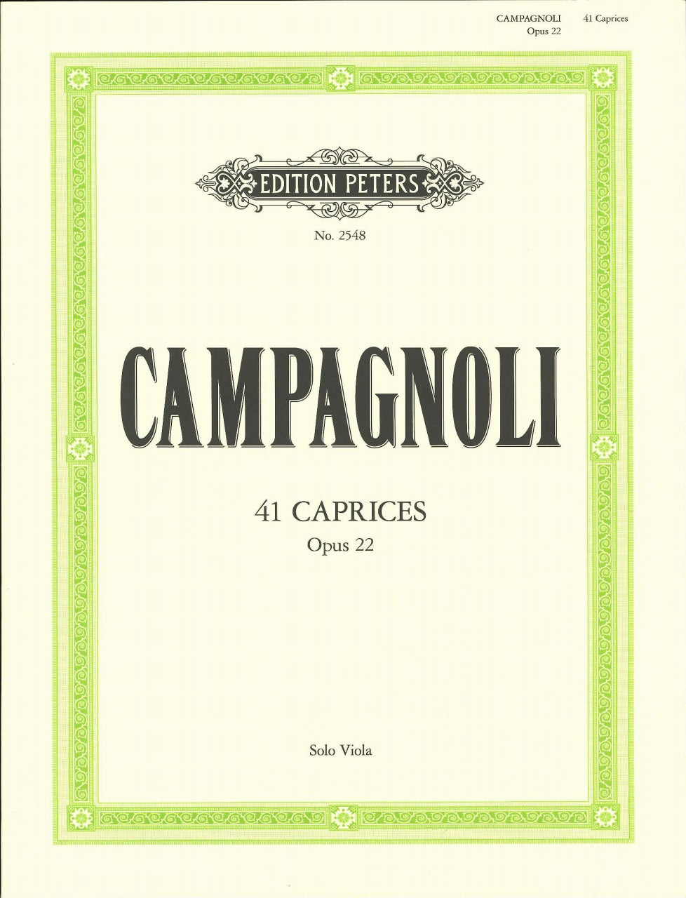 Campagnoli, 41 Caprices op. 22(Herrmann) (Peters)