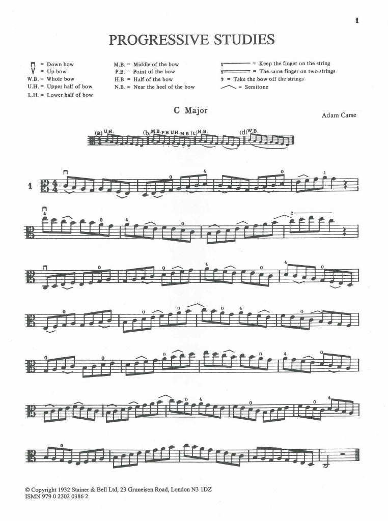 Carse, Viola School 2 (Stainer & Bell)