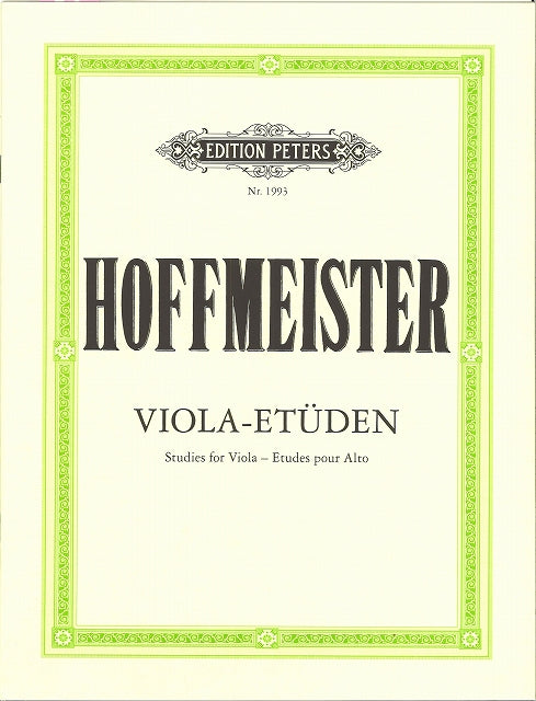 Hoffmeister, 12 Etudes (Peters)
