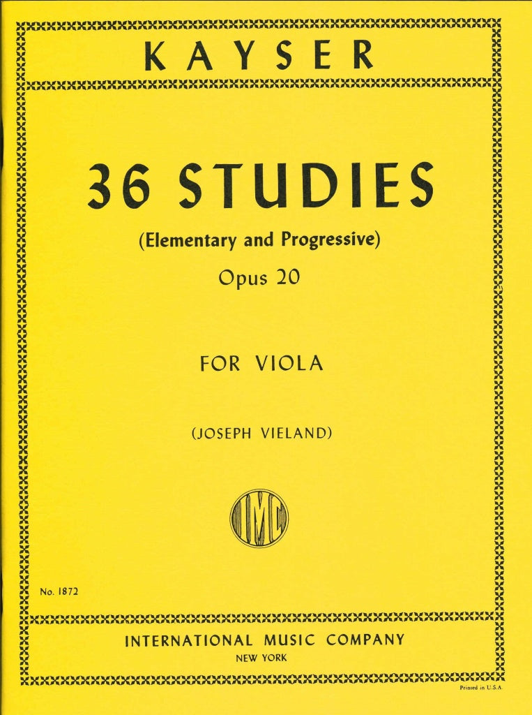 Kayser, 36 Studies op. 20 (Vieland) (IMC)