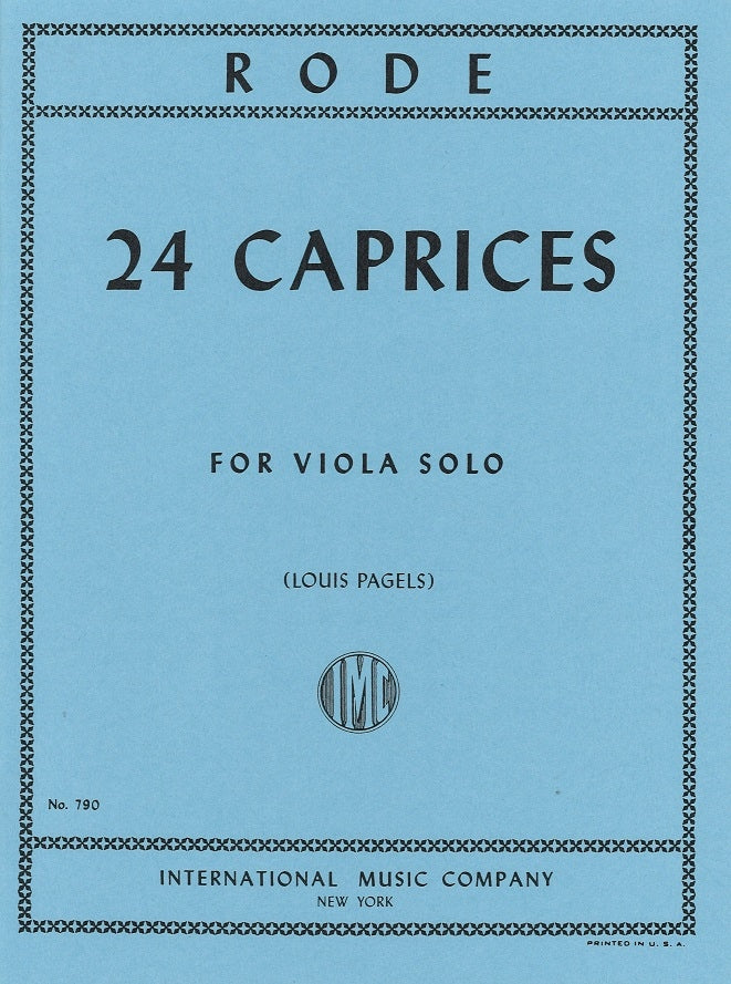 Rode, 24 Caprices (Pagels) (IMC)