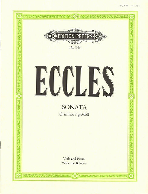 Eccles, Sonata in g (Klengel) (Peters)