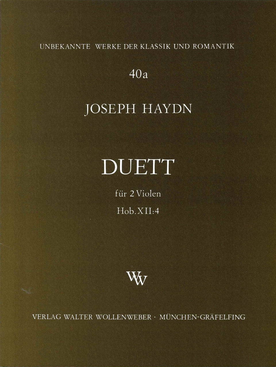 Haydn, Duo Hob.12: 4, C-dur (2Va) (Wollenweber)