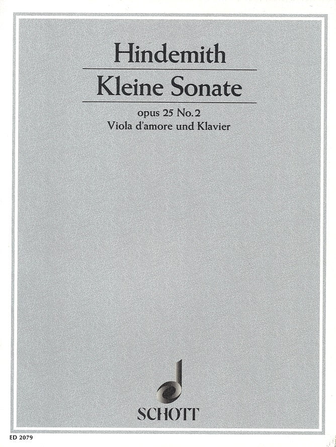 Hindemith, Kleine Sonate op.25/2 Va d'am (Schott)