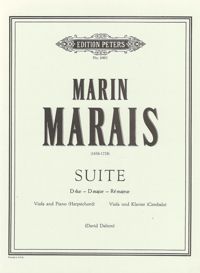 Marais, Suite in D (Peters)