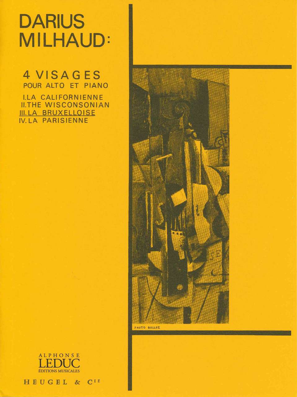 Milhaud, Quatre Visages, 3: Bruxelloise (Heugel)