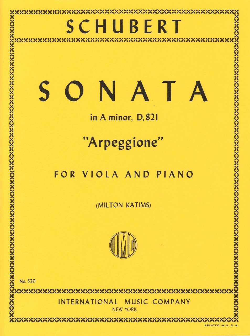 Schubert, Sonate 'Arpeggione' (Katims) (IMC)