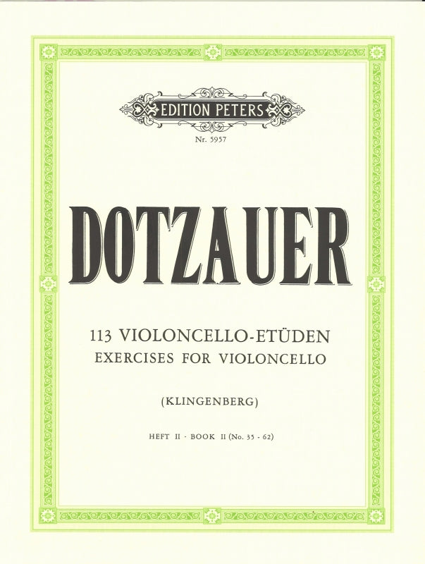 Dotzauer, 113 Etuden, 2: No. 35-62 (Peters)