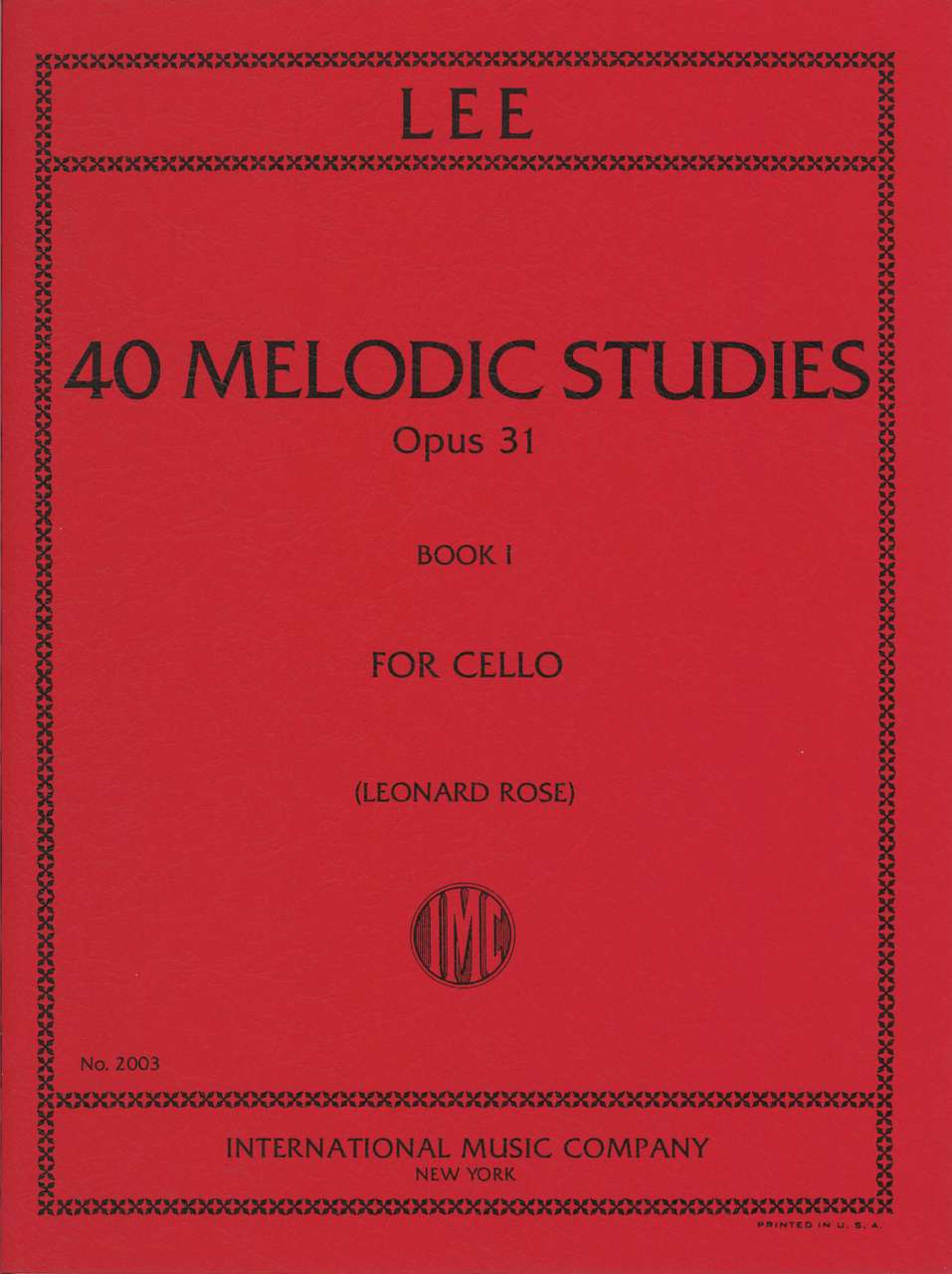 Lee, Melodic Studies op. 31, 1 (IMC)