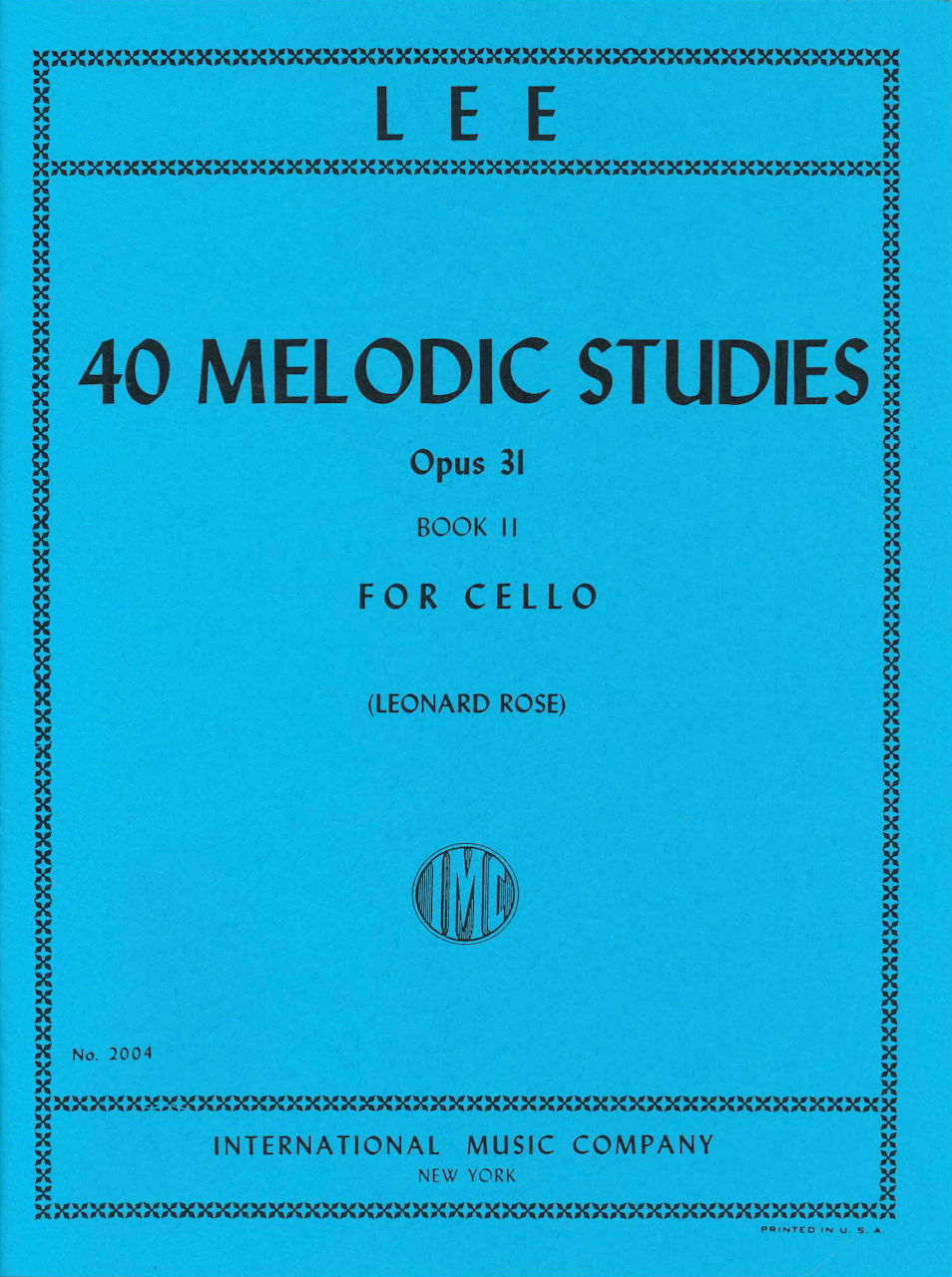Lee, Melodic Studies op. 31, 2 (IMC)
