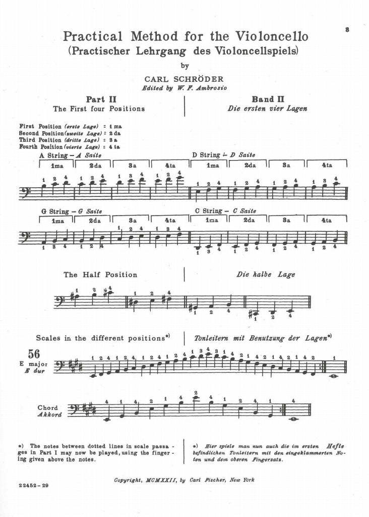 Schroeder, Violoncello Method 2 (Carl Fischer)