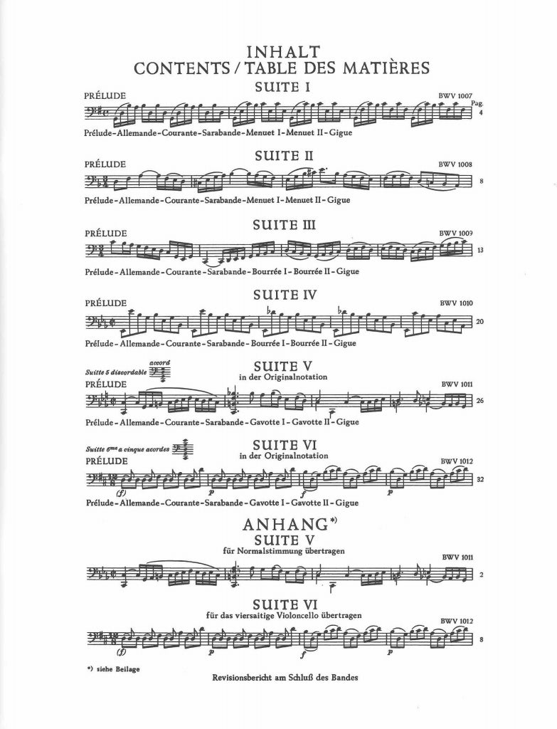 Bach, Suiten BWV 1007-1012 (Rubardt) (Peters)