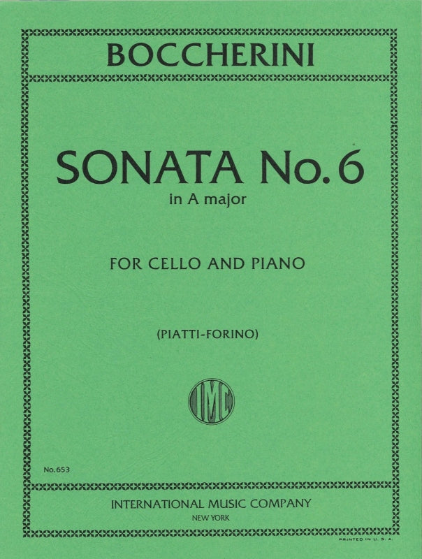 Boccherini, Sonata No. 6 (Piatti/Forino) (IMC)
