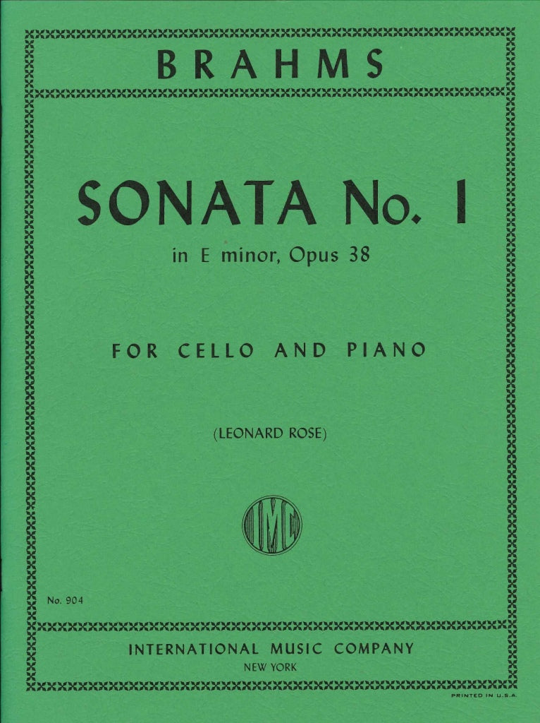 Brahms, Sonata No. 1, op. 38 (Rose) (IMC)