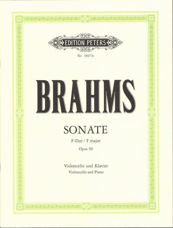 Brahms, Sonata No. 2, op. 99 (Klengel) (Peters)