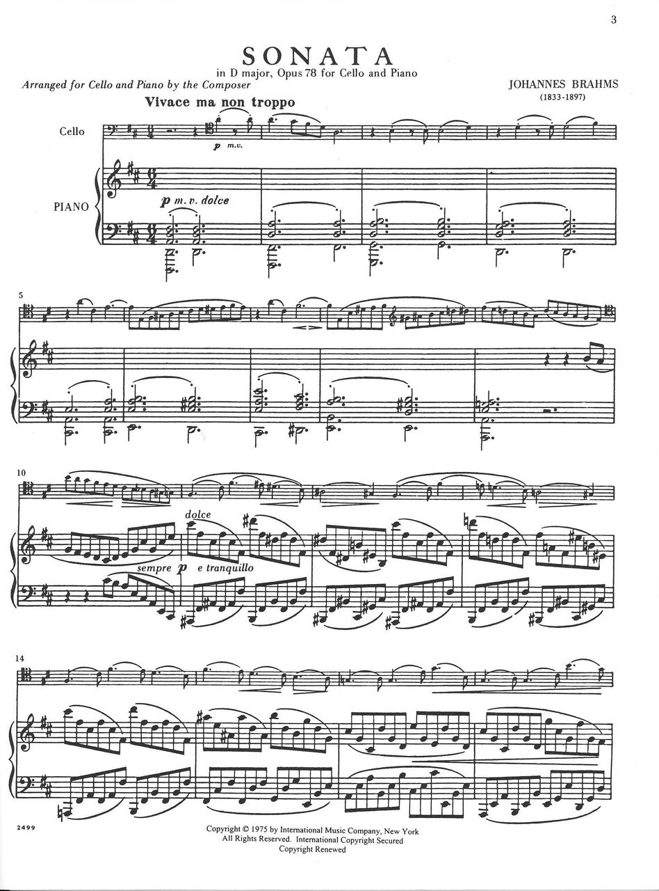 Brahms, Sonata op. 78 (Brahms/Starker) (IMC)