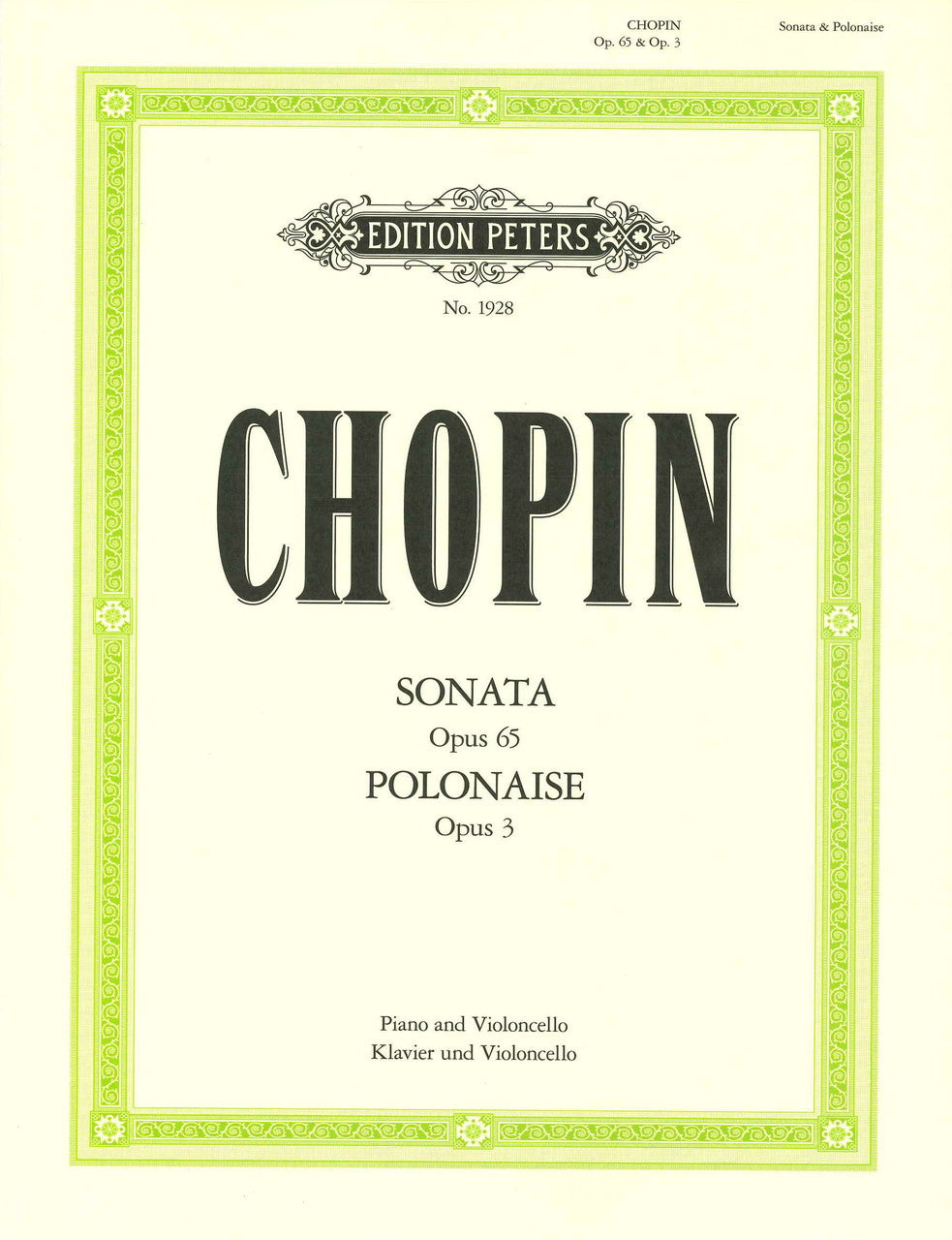 Chopin, Sonate; Polonaise Brillante (Peters)