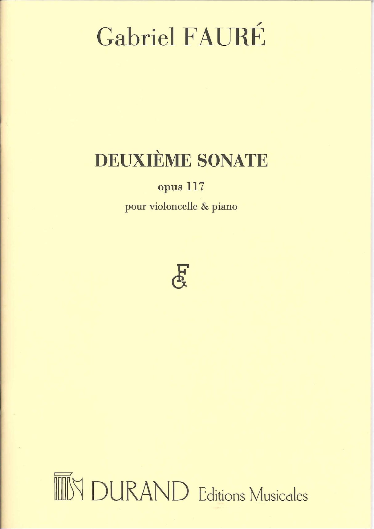 Faure, Sonata No. 2 in g, op. 117 (Durand)