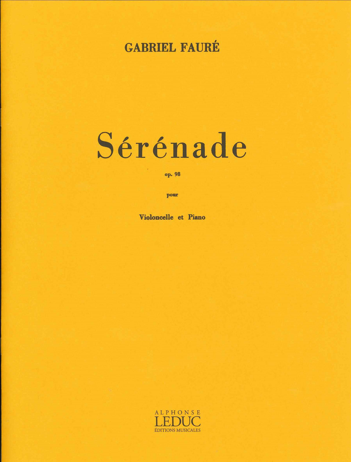 Faure, Serenade op. 98 (Heugel)