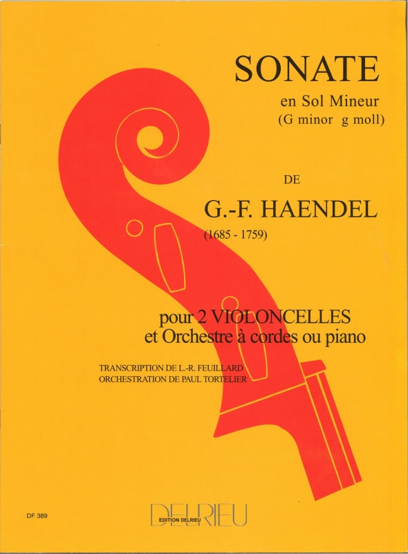Handel, Sonata op. 2/8 in g (2Vc,Pf) (Delrieu)