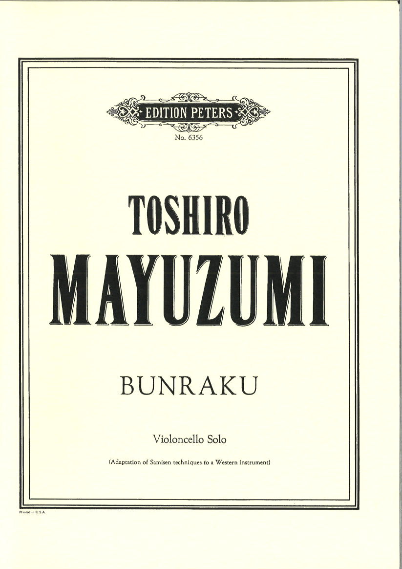 Mayuzumi, Bunraku (Vc Solo) (Peters)