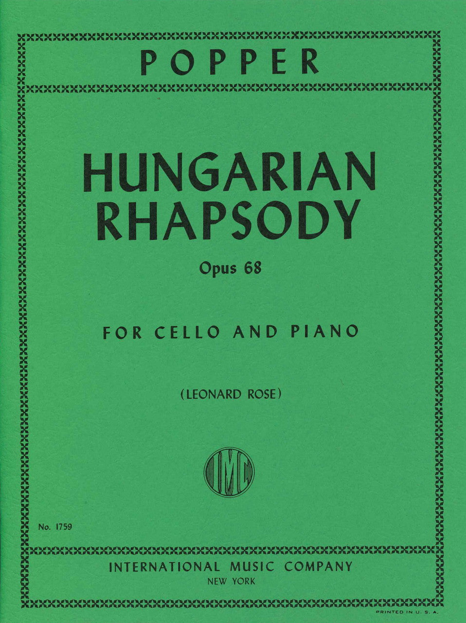 Popper, Hungarian Rhapsody op. 68 (IMC)