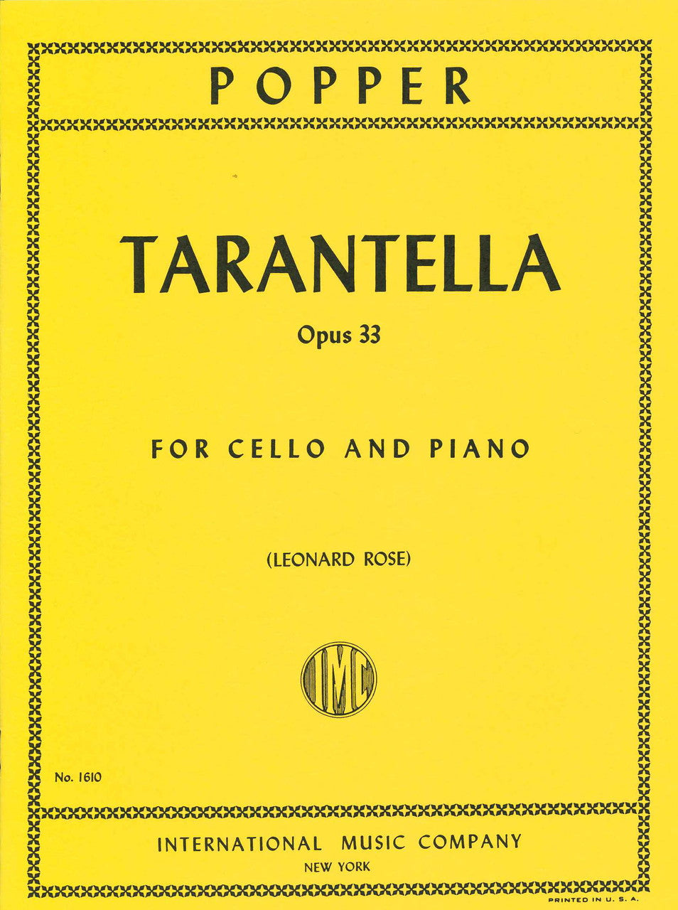 Popper, Tarantella op. 33 (IMC)