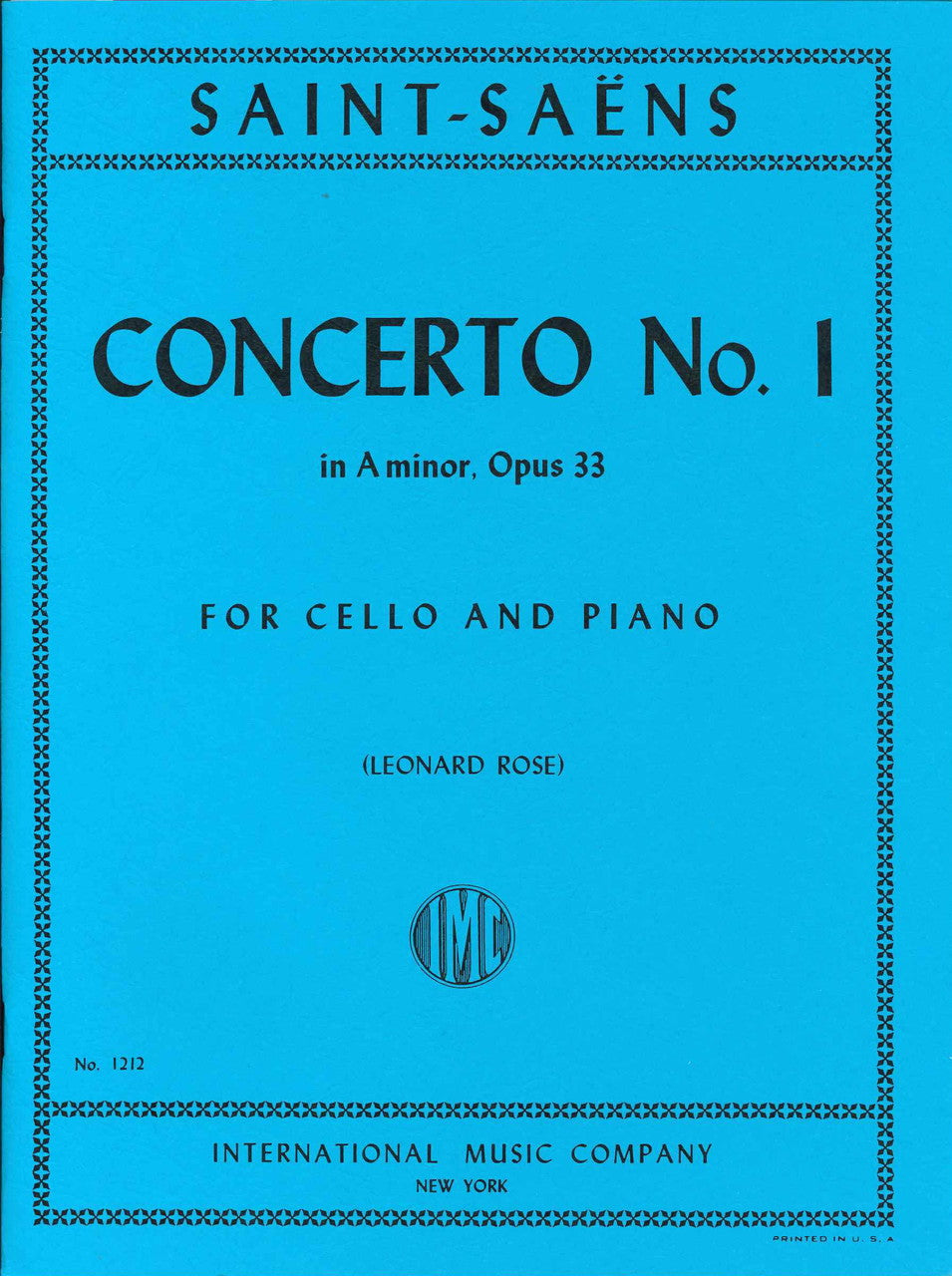 Saint-Saens, Concerto No. 1 op. 33 (Rose (IMC)
