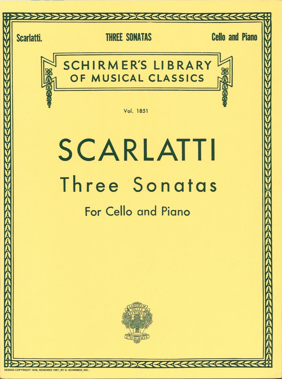 Scarlatti, 3 Sonatas (Bacon) (G.Schirmer)