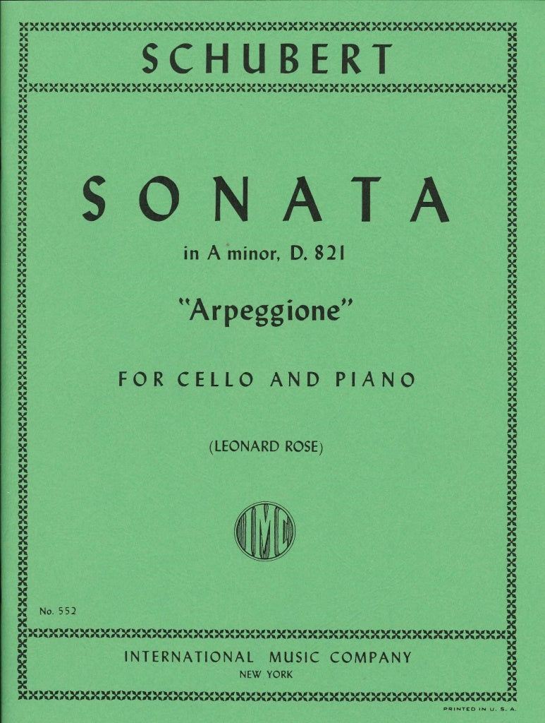 Schubert, Sonata 'Arpeggione' (Rose) (IMC)