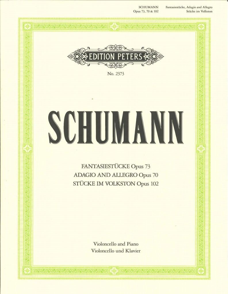 Schumann, Compositions op. 70, 73, 102 (Peters)