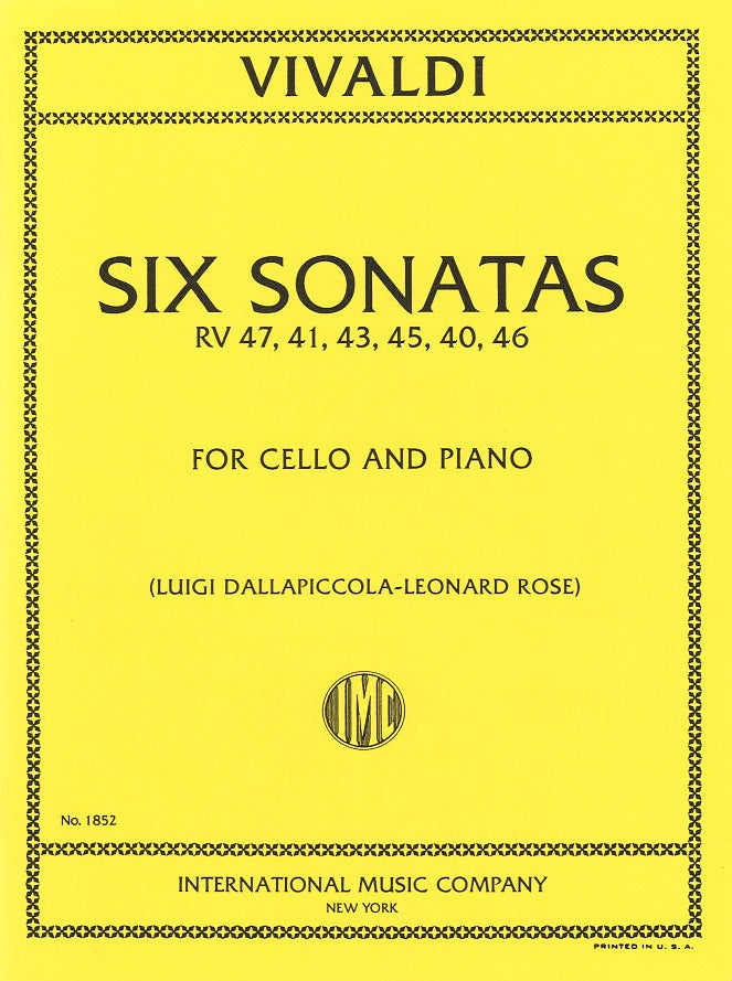 Vivaldi, 6 Sonatas (Rose) (IMC)