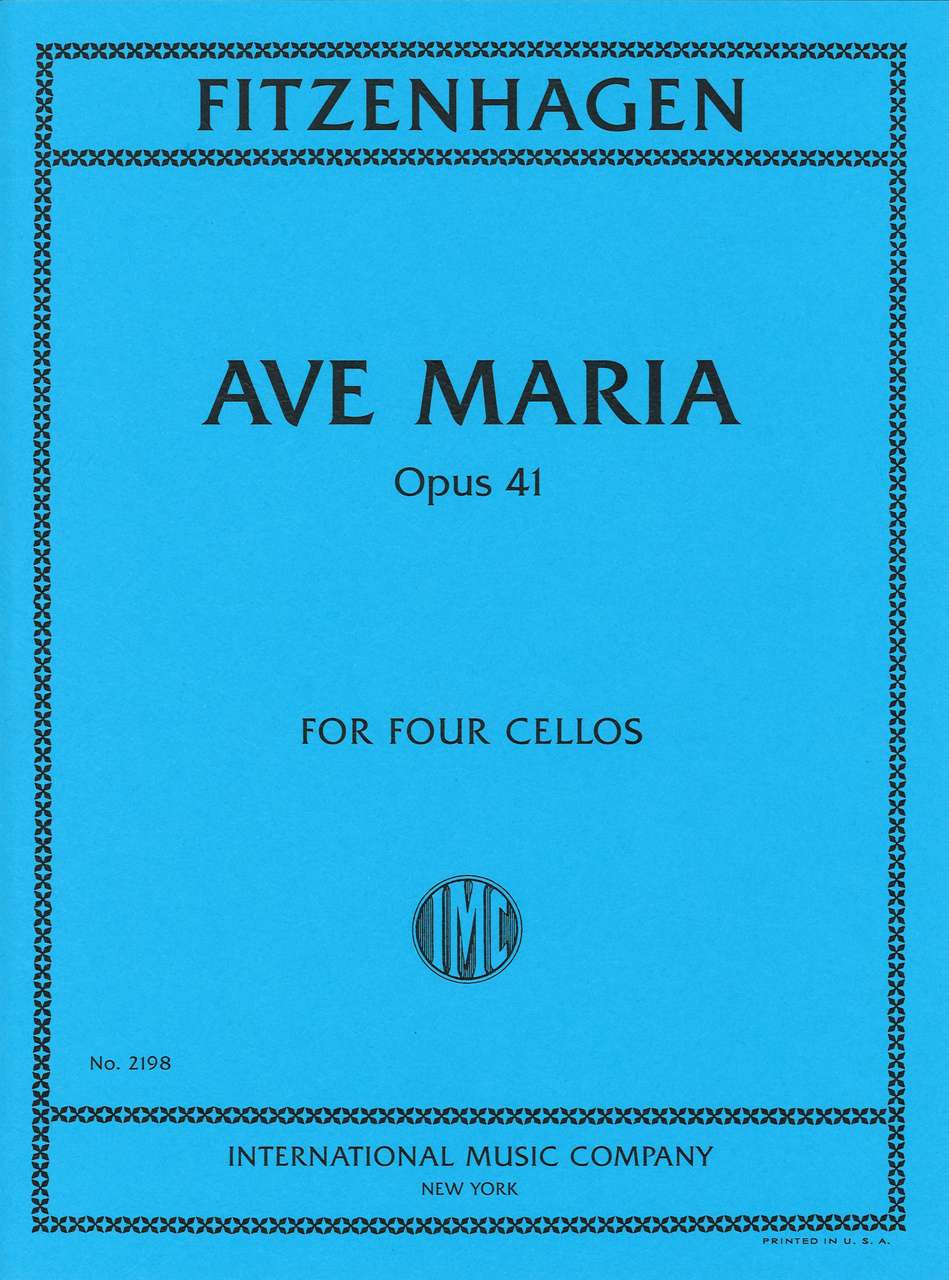 Fitzenhagen, Ave Maria op. 41 (4Vc) (IMC)