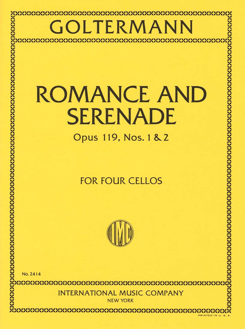 Goltermann, Romance and Serenade (4Vc) (IMC)
