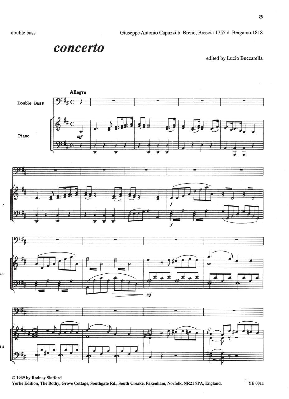 Capuzzi, Concerto in D major (Yorke Edition)
