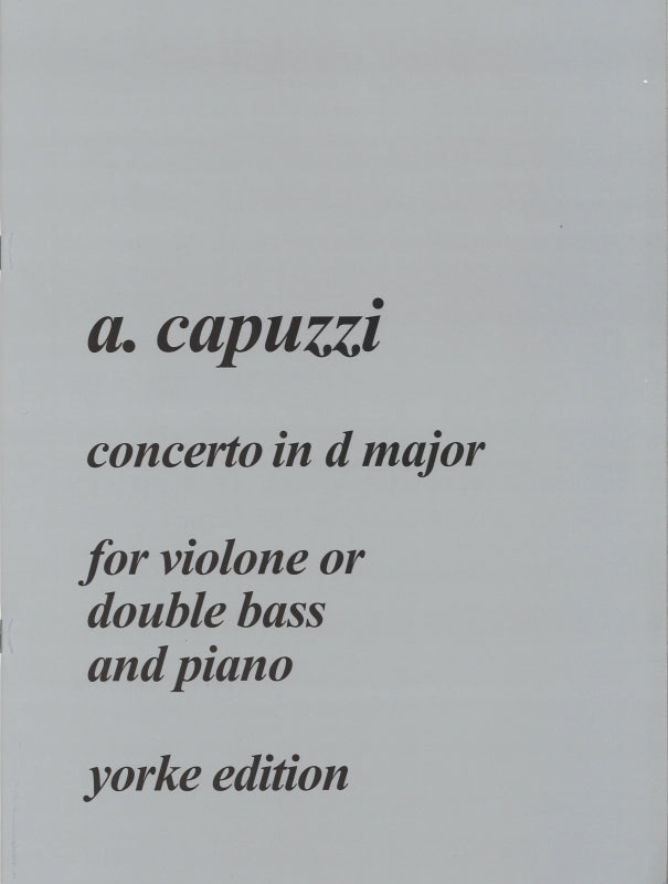 Capuzzi, Concerto in D major (Yorke Edition)