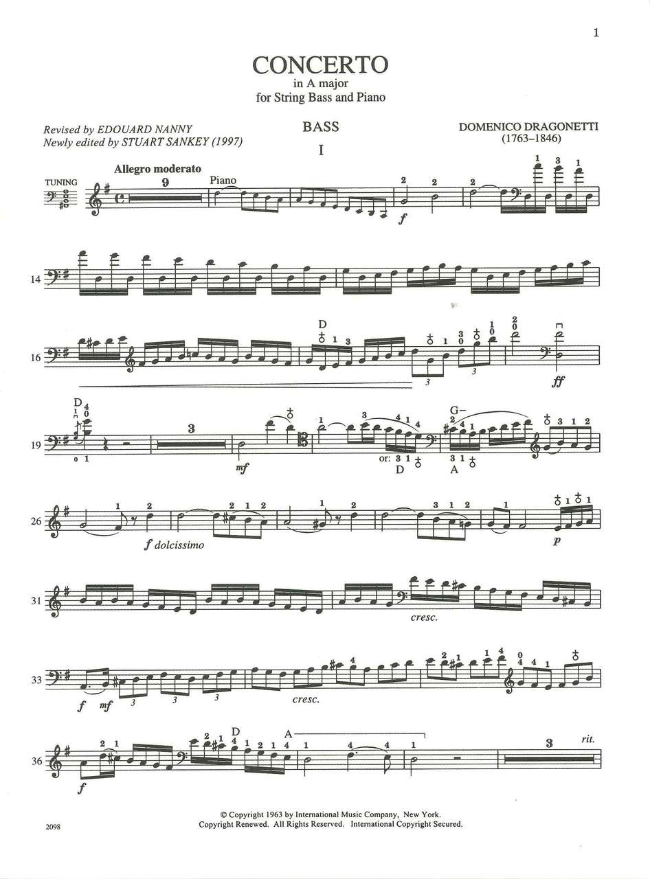 Dragonetti, Concerto in A 'Student's... (IMC)