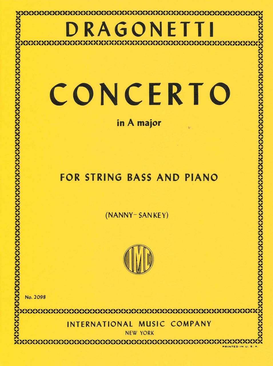 Dragonetti, Concerto in A 'Student's... (IMC)